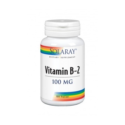 B2-100 mg- 100 cápsulas vegetales solaray