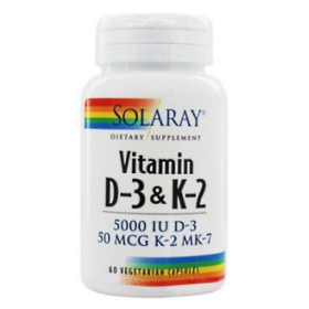 D3 k2 (mk7) - 60 cápsulas vegetales solaray