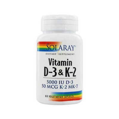 D3 k2 (mk7) - 60 cápsulas vegetales solaray