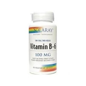B6 100 mg 60 cápsulas vegetales acción retardada solaray
