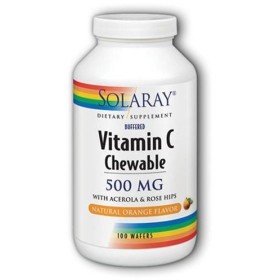Vitamina c 500 - 100 masticables naranja solaray